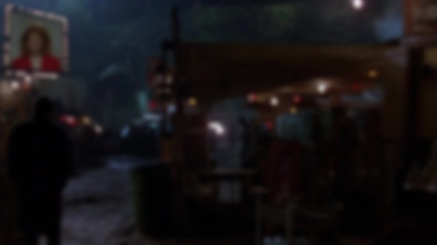 The Running Man backdrop