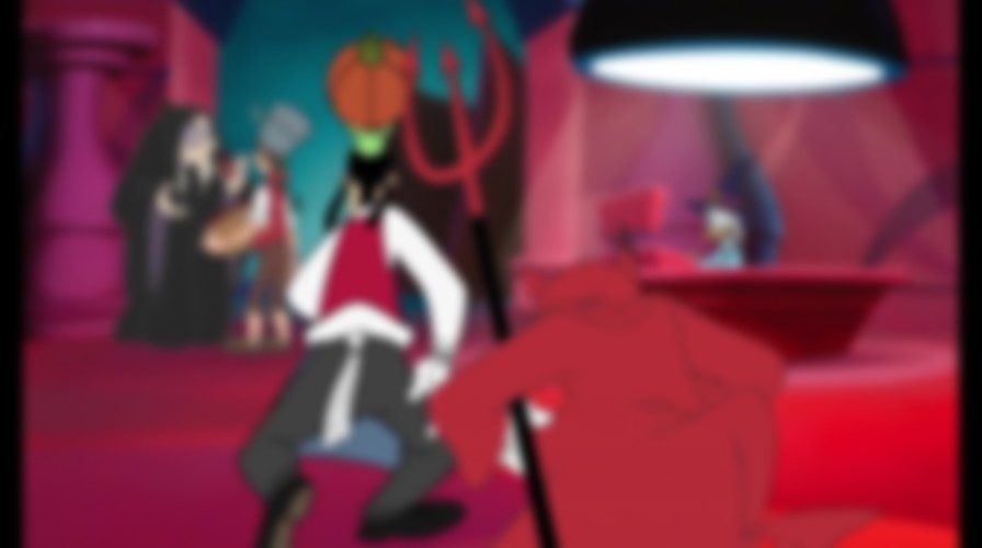 Mickey's House of Villains backdrop