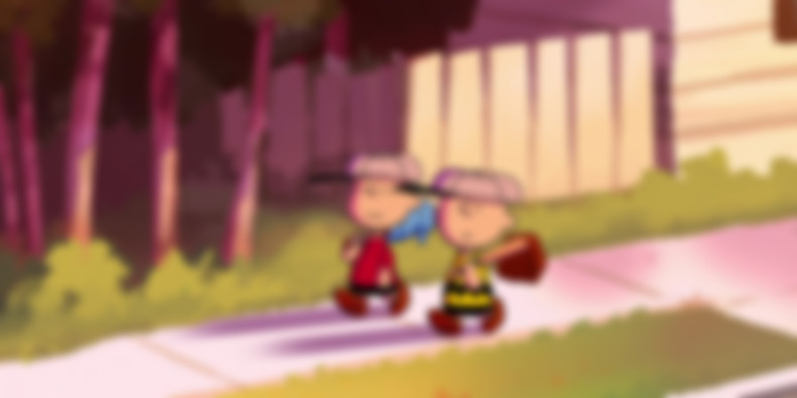 Snoopy Presents: It's the Small Things, Charlie Brown backdrop